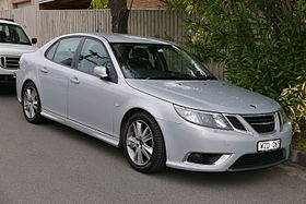 2009 Saab 9-3 (MY08) Aero 2.8T sedan (2015-07-09) 01.jpg